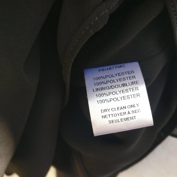 Parker Black Ruffled Dress size 4, Lightweight Short Black Dress fully Lined - Picture 5 of 6